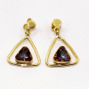Colorful Mystic Quartz Cut Stud Earring J - JBS999 New Year Collection Cut Shape With 18ct Gold Plating Stud Earring